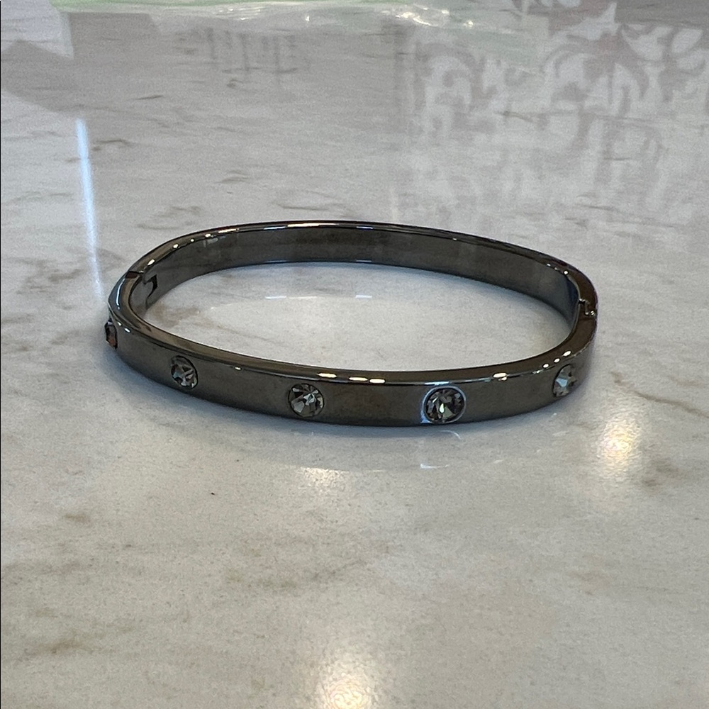 Hematite Hinged Bracelet Named “Jewel”